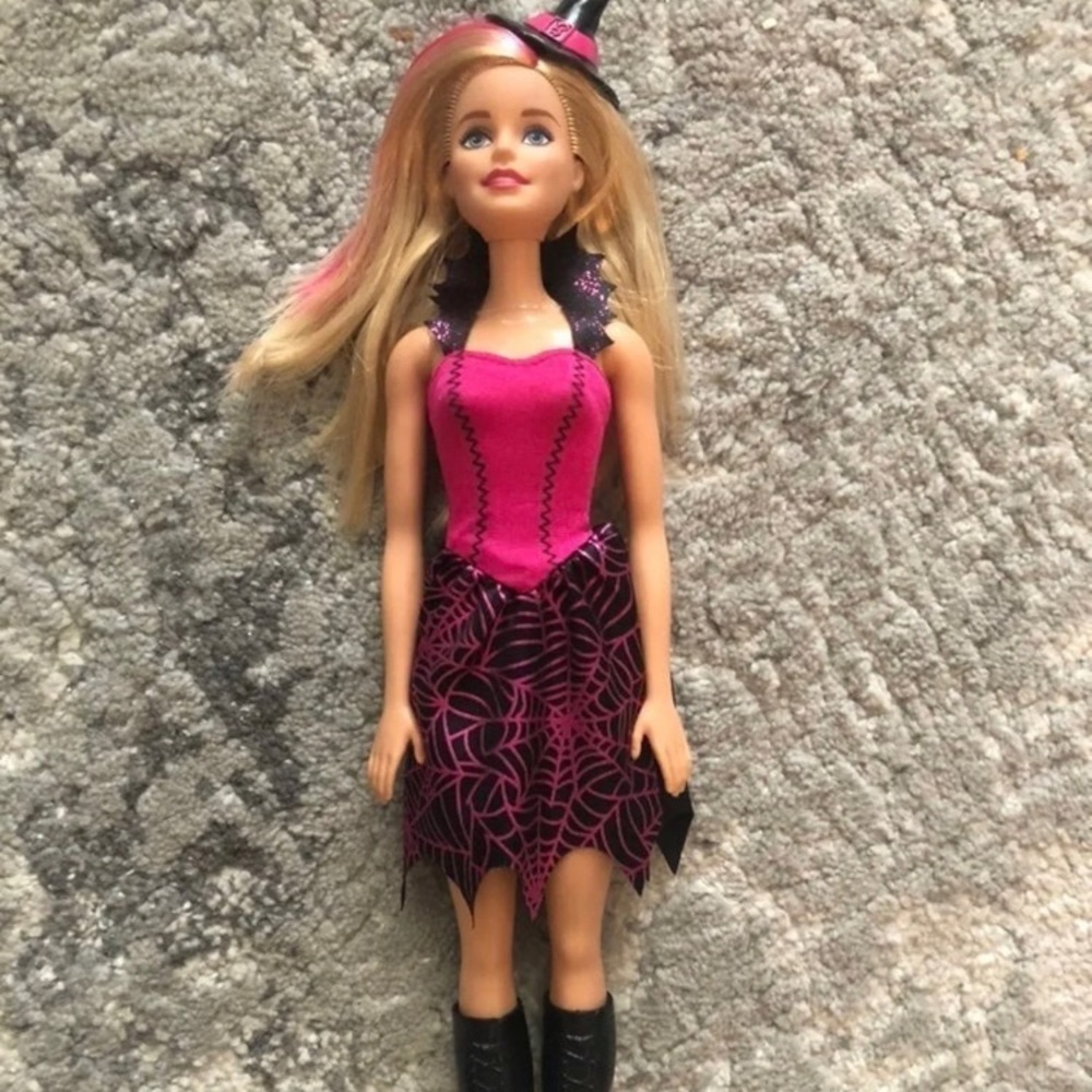 Halloween Rare Barbie spiderweb goth witch